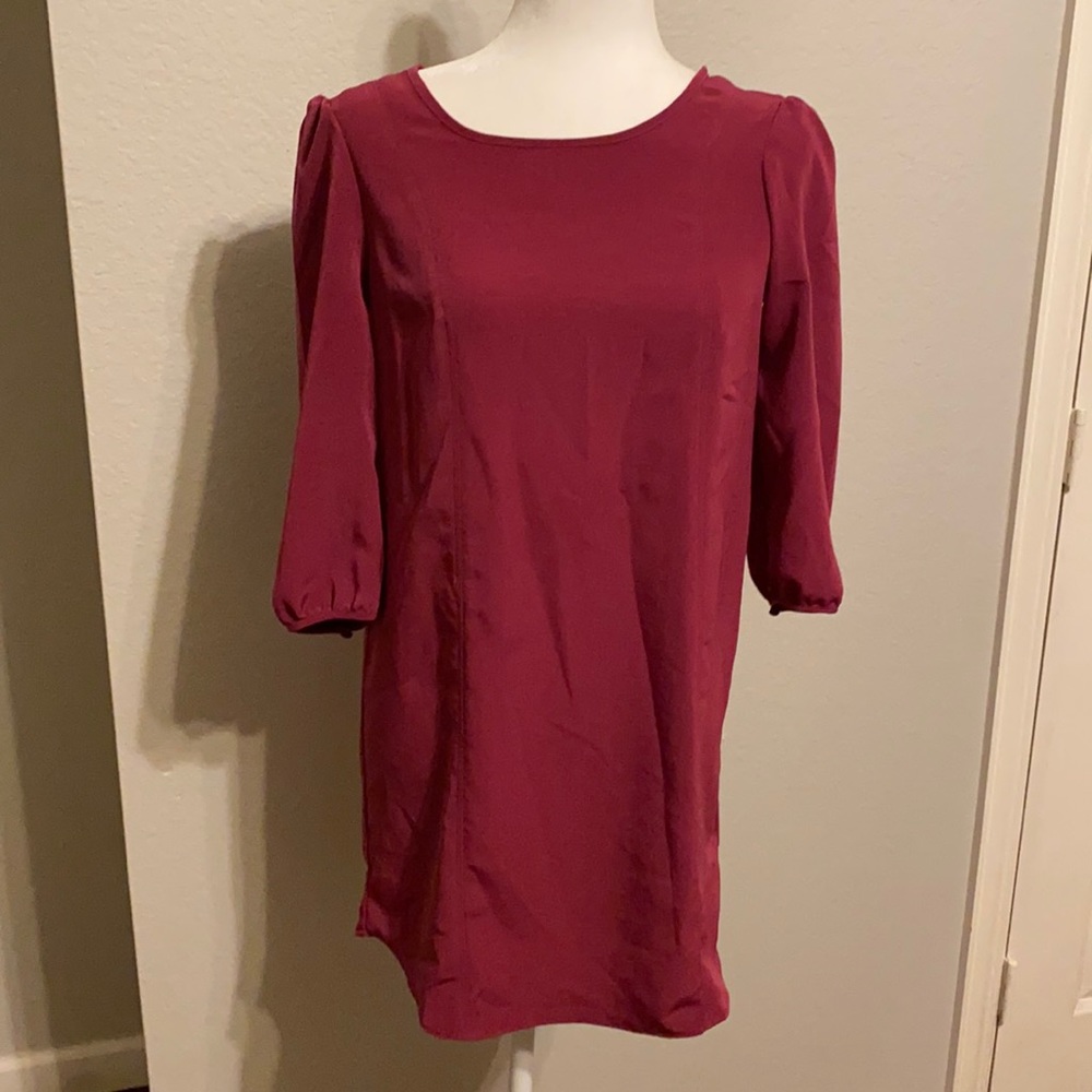Magenta three quarter dress